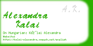 alexandra kalai business card